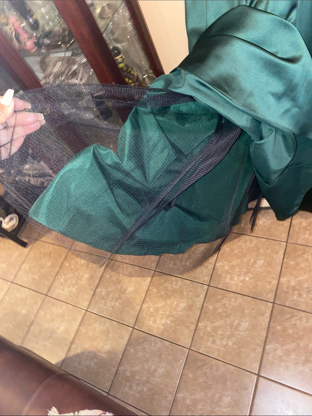 Faviana Size 4 Green Satin Strapless Formal Gown - Picture 5 of 5
